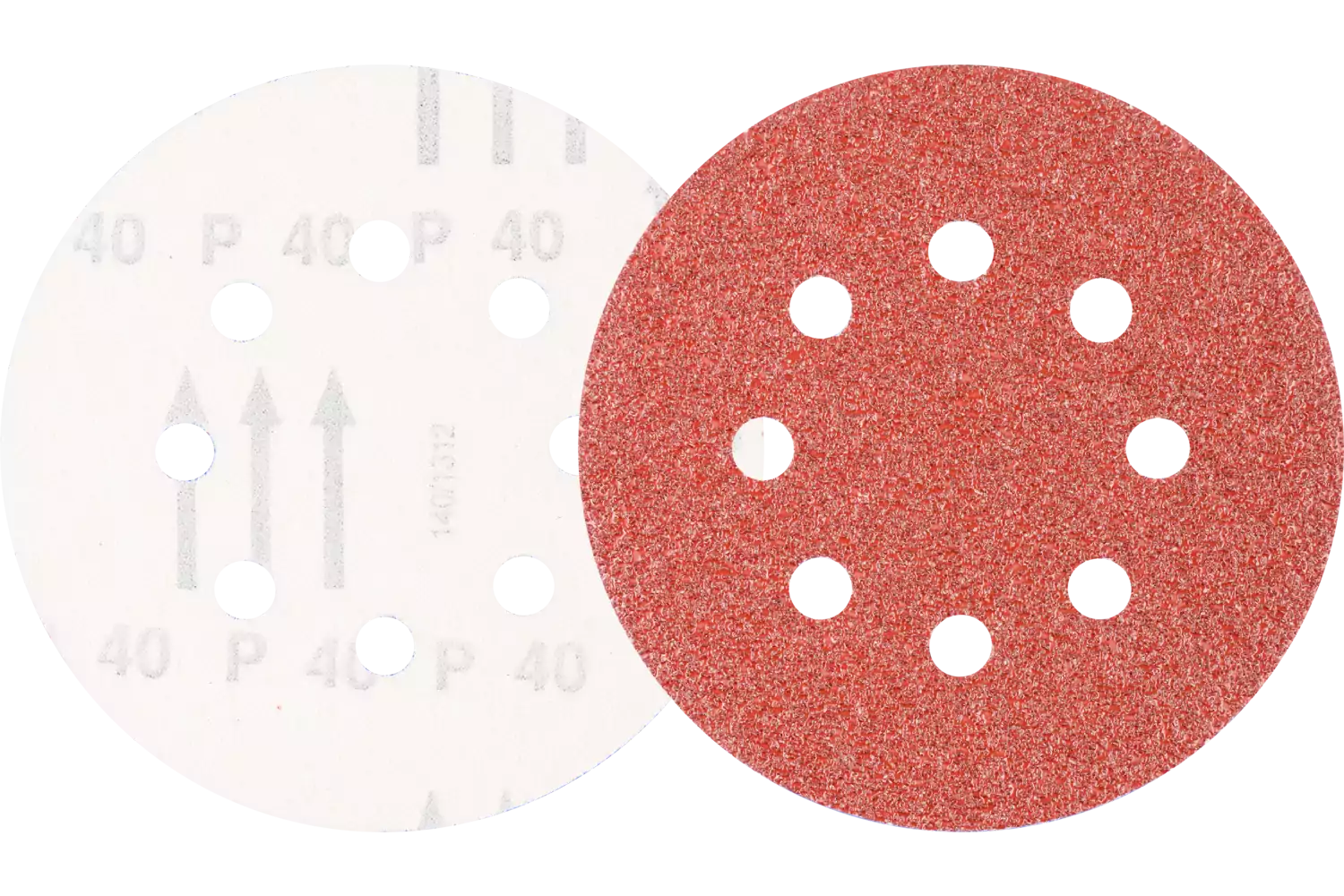 universal aluminium oxide Velcro-backed abrasive disc KSS dia. 125 A40 8 extraction holes for eccentric orbital sanders 1