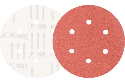 universal aluminium oxide Velcro-backed abrasive disc KSS dia. 150 A100 6 extraction holes for eccentric orbital sanders 1