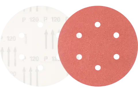 universal aluminium oxide Velcro-backed abrasive disc KSS dia. 150 A120 6 extraction holes for eccentric orbital sanders 1