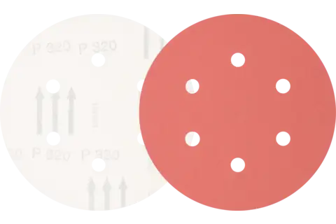 universal aluminium oxide Velcro-backed abrasive disc KSS dia. 150 A320 6 extraction holes for eccentric orbital sanders 1