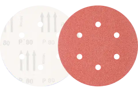 universal aluminium oxide Velcro-backed abrasive disc KSS dia. 150 A80 6 extraction holes for eccentric orbital sanders 1