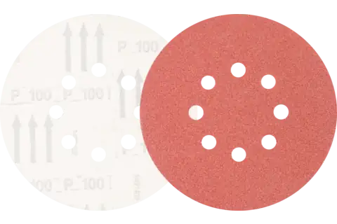 universal aluminium oxide Velcro-backed abrasive disc KSS dia. 150 A100 8 extraction holes for eccentric orbital sanders 1