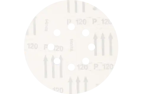 universal aluminium oxide Velcro-backed abrasive disc KSS dia. 150 A120 8 extraction holes for eccentric orbital sanders 3