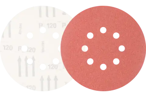 universal aluminium oxide Velcro-backed abrasive disc KSS dia. 150 A120 8 extraction holes for eccentric orbital sanders 1