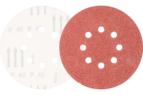 universal aluminium oxide Velcro-backed abrasive disc KSS dia. 150 A40 8 extraction holes for eccentric orbital sanders 1