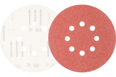 universal aluminium oxide Velcro-backed abrasive disc KSS dia. 150 A80 8 extraction holes for eccentric orbital sanders 1