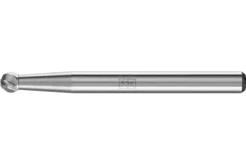 Fresa de metal duro de alto rendimiento INOX esférica KUD Ø 03x02 mm, mango Ø 3 mm, para acero inoxidable 1