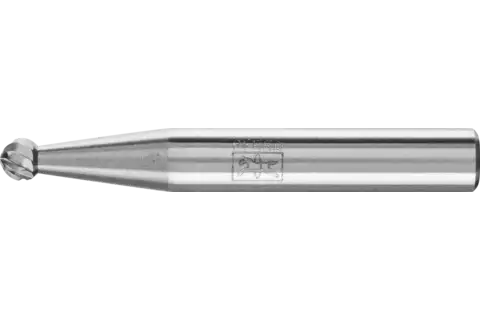 Hardmetalen stiftfrees kogelvorm KUD Ø 04x03 mm stift-Ø 6 mm Z3P universeel middel met kruisvertanding 1