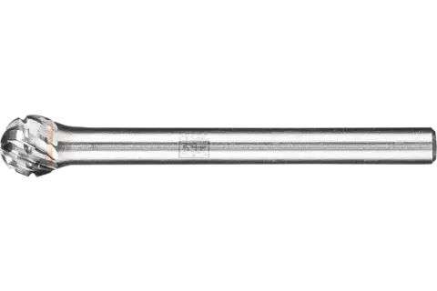 Hardmetalen hoogrendementsstiftfrees kogelvorm KUD Ø 05x04 mm stift-Ø 3 mm TITANIUM voor titaan 1