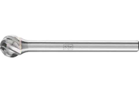 Hardmetalen hoogrendementsstiftfrees INOX kogelvorm KUD Ø 06x05 mm stift-Ø 3 mm voor edelstaal 1