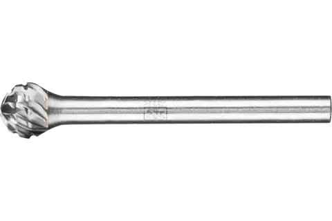 Hardmetalen hoogrendementsstiftfrees kogelvorm KUD Ø 06x05 mm stift-Ø 3 mm TITANIUM voor titaan 1