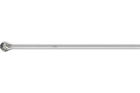 Trzpień frezarski ze stopów twardych kształt kulisty KUD Ø 06 × 05 mm trzpień Ø 3 × 75 mm Z3P uniwersalne średnie krzyżowe 1