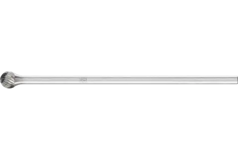 Trzpień frezarski ze stopów twardych kształt kulisty KUD Ø 06 × 05 mm trzpień Ø 3 × 75 mm Z5 uniwersalne drobne 1
