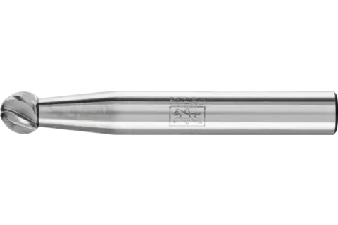Fresa de metal duro de alto rendimiento INOX esférica KUD Ø 06x05 mm, mango Ø 6 mm, para acero inoxidable 1