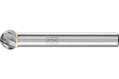 Hardmetalen hoogrendementsstiftfrees INOX kogelvorm KUD Ø 08x07 mm stift-Ø 6 mm voor edelstaal 1