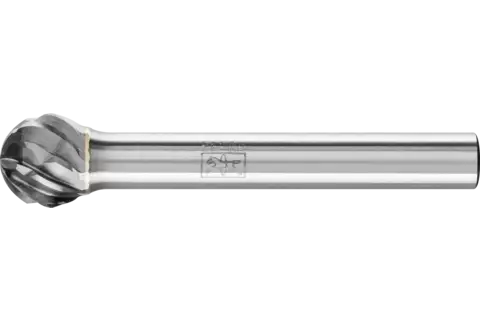 Fresa de metal duro de alto rendimiento CAST esférica KUD Ø 10x09 mm, mango Ø 6 mm, para hierro fundido 1