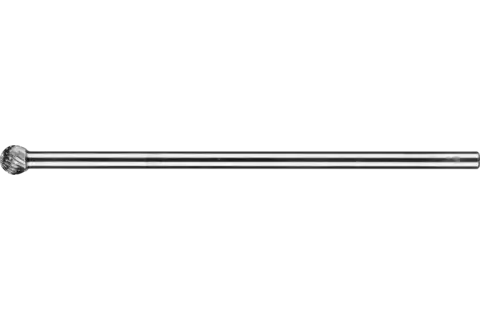 Trzpień frezarski ze stopów twardych kształt kulisty KUD Ø 10 × 09 mm trzpień Ø 6 × 150 mm Z3P uniwersalne średnie krzyżowe 1