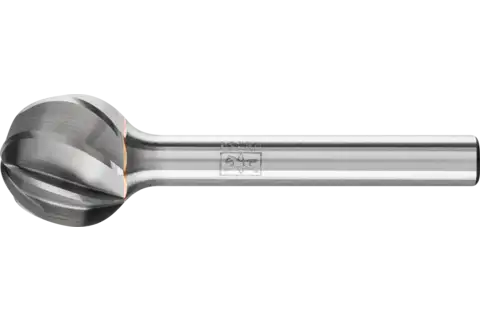 Hardmetalen hoogrendementsstiftfrees ALU kogelvorm KUD Ø 16x14 mm stift-Ø 6 mm voor aluminium/non-ferrometalen 1