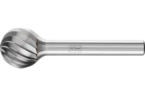 Hardmetalen stiftfrees kogelvorm KUD Ø 16x14 mm stift-Ø 6 mm Z1 universeel grof 1