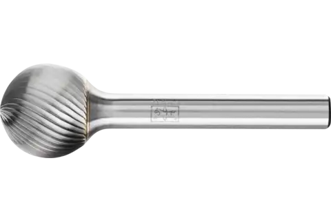 Hardmetalen stiftfrees kogelvorm KUD Ø 16x14 mm stift-Ø 6 mm Z5 universeel fijn 1