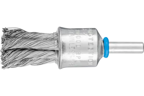 End brush with plastic protection knotted PBG dia. 19 mm shank dia. 6 mm stainless steel wire dia. 0.35 1