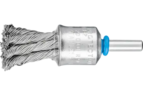 Spazzola a pennello con guaina in plastica filo ritorto PBG Ø 19 mm, gambo Ø 6 mm, filo d’acciaio inossidabile Ø 0,60 1