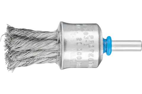 End brush with plastic protection knotted PBG dia. 23 mm shank dia. 6 mm stainless steel wire dia. 0.25 1