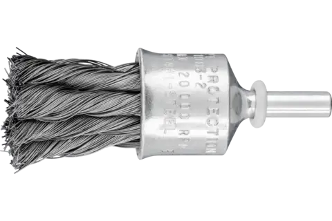 End brush knotted PBG dia. 23 mm shank dia. 6 mm steel wire dia. 0.25 1