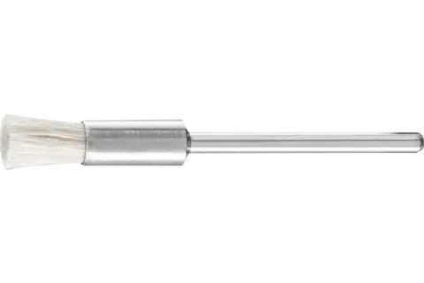 Minyatür kalem fırça PBU çap 5 mm sap çap 2,34 mm beyaz keçi kılı 1