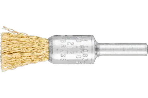 Spazzola a pennello con filo non ritorto PBU Ø 13 mm, gambo Ø 6 mm, filo d’ottone Ø 0,30 1