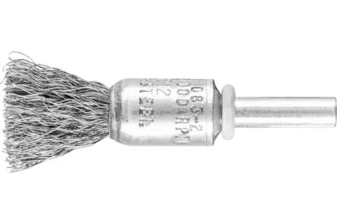Spazzola a pennello con filo non ritorto PBU Ø 13 mm, gambo Ø 6 mm, filo d’acciaio Ø 0,20 1