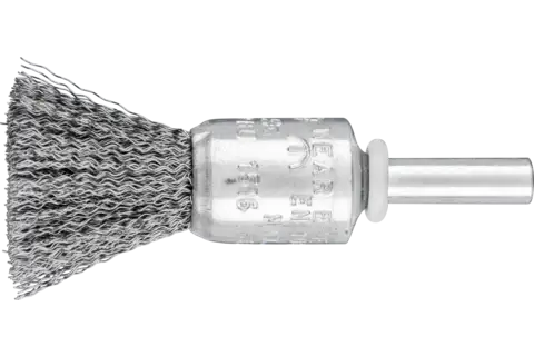Pinselbürste ungezopft PBU Ø15 mm Schaft-Ø6 mm Stahl-Draht-Ø0,20 1