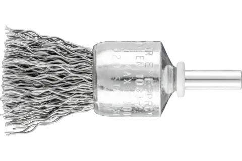 End brush crimped PBU dia. 20 mm shank dia. 6 mm steel wire dia. 0.50 mm (10)