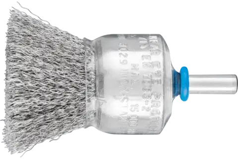 End brush crimped PBU dia. 30 mm shank dia. 6 mm stainless steel wire dia. 0.15 1