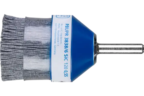 COMPOSITE end brush PBUPR dia. 38 mm shank dia. 6 mm SiC filament dia. 0.55 mm grit 120 stationary 1