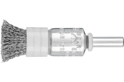 Pinselbürste mit Stützring ungezopft PBUR Ø13 mm Schaft-Ø6 mm Stahl-Draht-Ø0,20 1