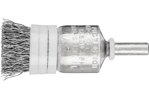 Spazzola a pennello con anello di supporto filo non ritorto PBUR Ø 20 mm, gambo Ø 6 mm, filo d’acciaio Ø 0,35 1