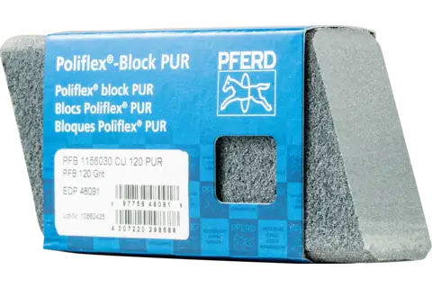 Poliflex grinding block 30x60x115 mm bond PUR SIC120 for fine grinding and finishing 1