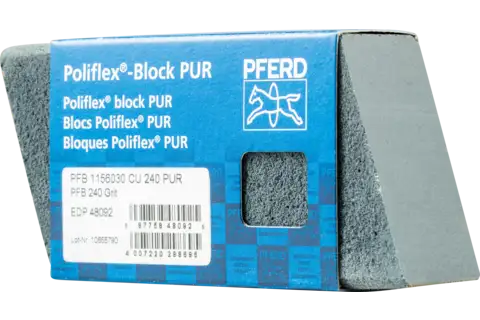 Poliflex grinding block 30x60x115 mm bond PUR SIC240 for fine grinding and finishing 1