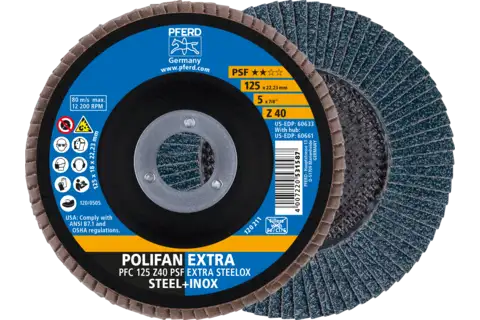 POLIFAN flap discs zirconia alumina Z PSF EXTRA STEELOX ★★☆☆