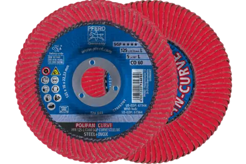 POLIFAN flap discs ceramic oxide grain CO SGP CURVE STEELOX ★★★★