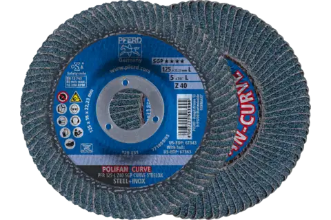 POLIFAN flap discs zirconia alumina Z SGP CURVE STEELOX ★★★★