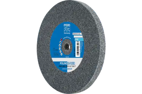 POLINOX pressed non-woven wheel PNER dia. 150x13 mm centre hole dia. 12.7 mm medium-soft SiC fine for finishing 1
