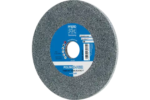 POLINOX pressed non-woven wheel PNER dia. 150x6 mm centre hole dia. 25.4 mm soft SIC fine for finishing 1