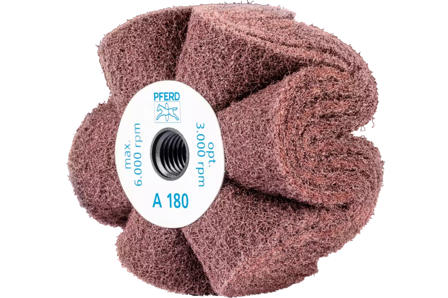 POLINOX non-woven unmounted grinding wheel PNG dia. 100x50 mm thread 5/8-11 A180 for fine grinding and finishing 1