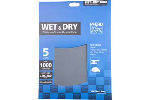 POS waterproof paper-backed abrasive sheet 230x280 mm BP-W ECO PAINT SiC1000 for working on paint 3