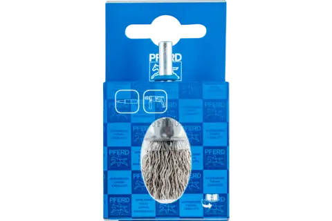 POS end brush crimped PBU dia. 20 mm shank dia. 6 mm stainless steel wire dia. 0.50 2