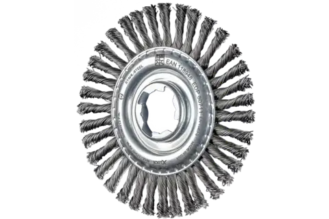 Stringer Bead Wheel Brush 4-1/2" Dia .020 Carbon Steel X-LOCK 1