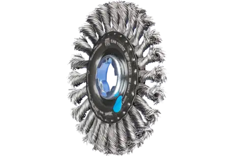 Wheel brush knotted RBG dia. 115x12 hole 22.2 mm/X-LOCK stainless steel wire dia. 0.50 mm angle grinders 1