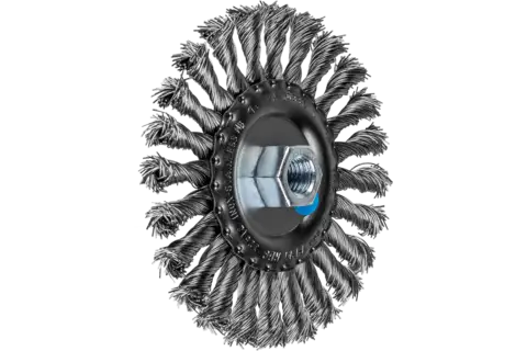 Wheel brush knotted RBG dia. 125x12 mm M14 stainless steel wire dia. 0.50 mm angle grinders 1
